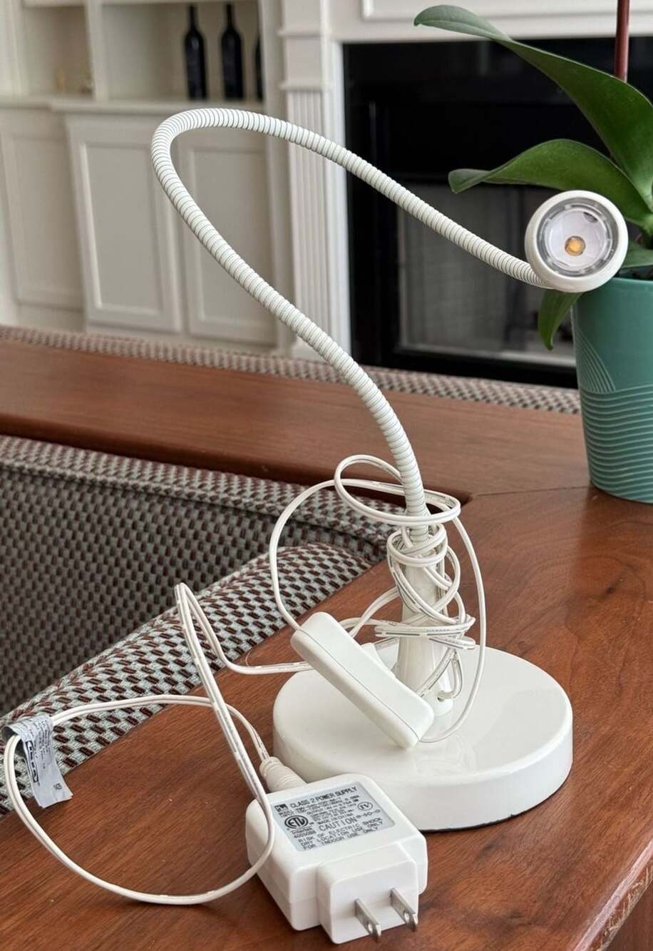 Vintage IKEA JANSJÖ LED Desk Lamp, White tested